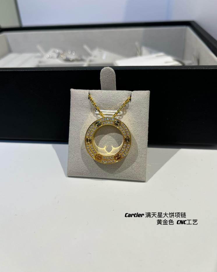 réplica,joyas,joyería,1:1,replica,fake,lujo,barato Collar con forma de panqueque de gypsophila de la serie Love de Cartier