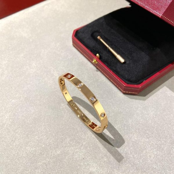 réplica,joyas,joyería,1:1,replica,fake,lujo,barato Brazalete Cartier de diez diamantes versión ancha