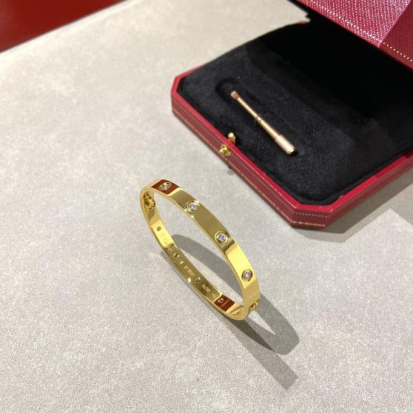 réplica,joyas,joyería,1:1,replica,fake,lujo,barato Brazalete Cartier de diez diamantes versión ancha