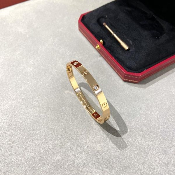 réplica,joyas,joyería,1:1,replica,fake,lujo,barato Brazalete ancho Cartier de cuatro diamantes