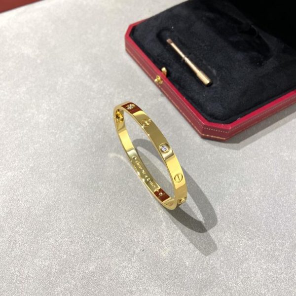 réplica,joyas,joyería,1:1,replica,fake,lujo,barato Brazalete ancho Cartier de cuatro diamantes