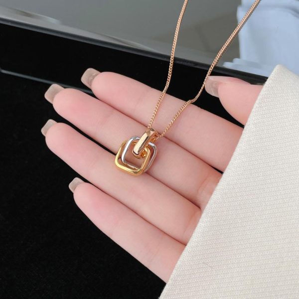 réplica,joyas,joyería,1:1,replica,fake,lujo,barato Collar con anillo tricolor con cojín Trinity de Cartier