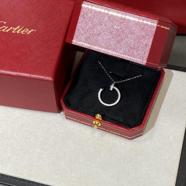 réplica,joyas,joyería,1:1,replica,fake,lujo,barato Cartier Serie Love llena de diamantes collar de doble anillo