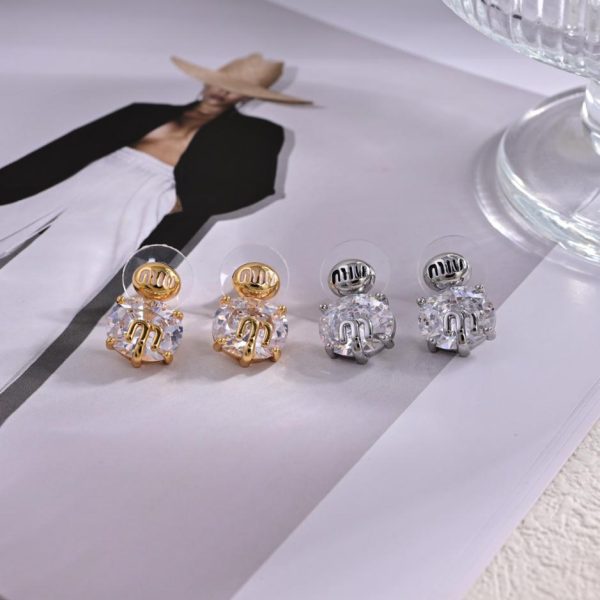 réplica,joyas,joyería,1:1,replica,fake,lujo,barato Pendientes con letras de Miu Miu