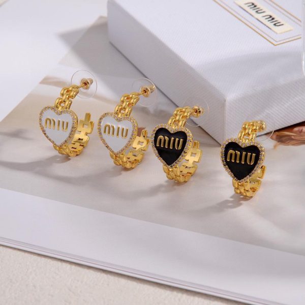réplica,joyas,joyería,1:1,replica,fake,lujo,barato Pendientes Miu Miu Square Color Oro/Plata