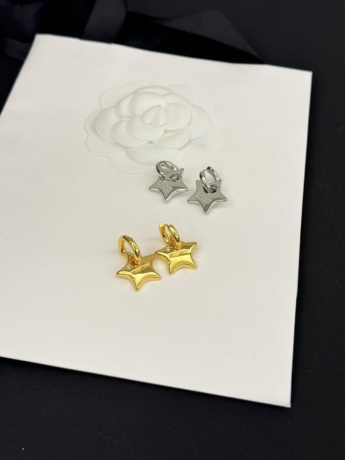 réplica,joyas,joyería,1:1,replica,fake,lujo,barato Pendientes Miu Miu con estrella de cinco puntas