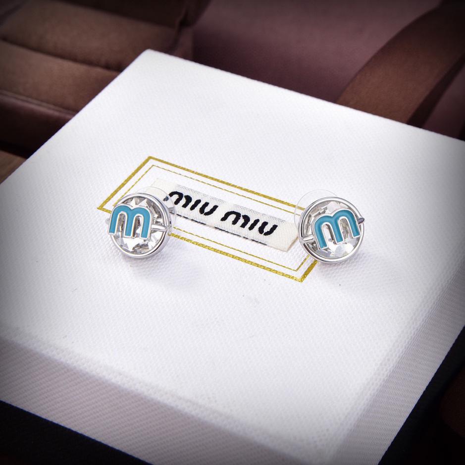 réplica,joyas,joyería,1:1,replica,fake,lujo,barato Pendientes con letras de Miu Miu