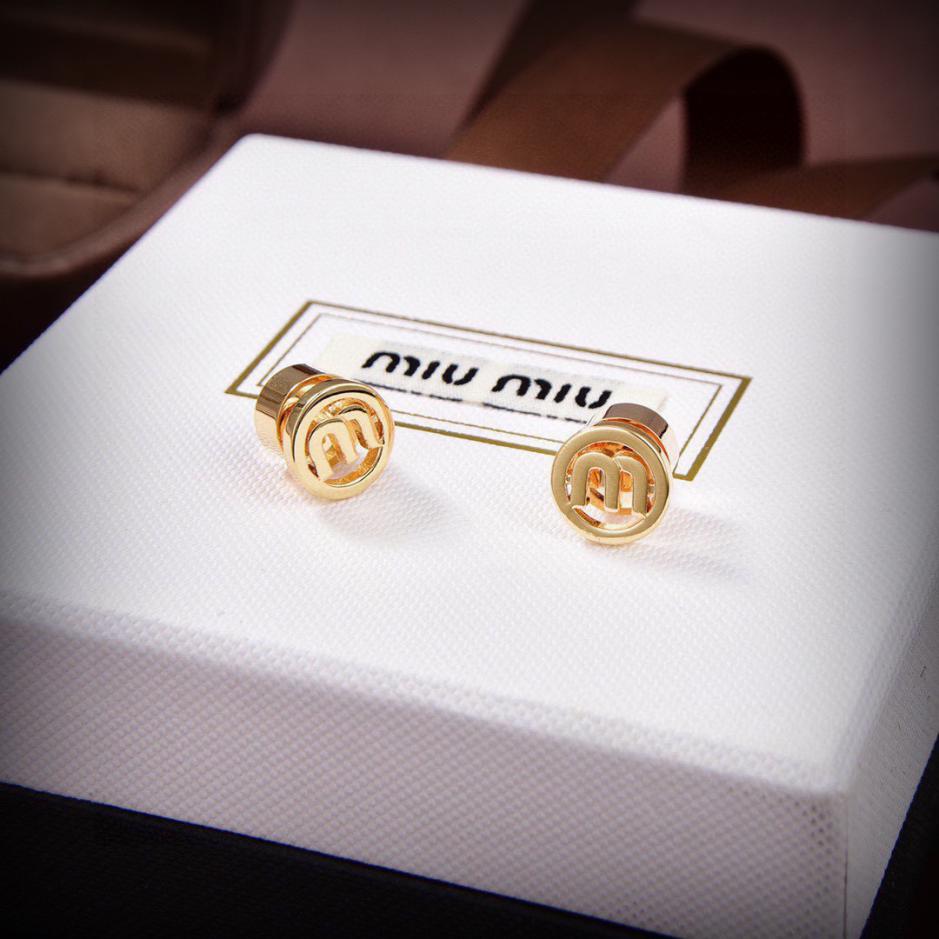réplica,joyas,joyería,1:1,replica,fake,lujo,barato Pendientes con letras de Miu Miu
