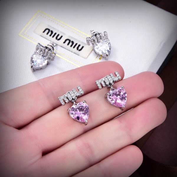 réplica,joyas,joyería,1:1,replica,fake,lujo,barato Pendientes con letras de Miu Miu
