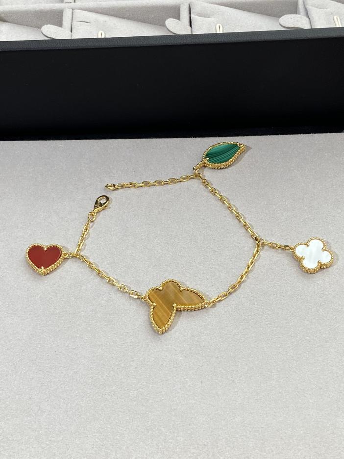 réplica,joyas,joyería,1:1,replica,fake,lujo,barato [Edición superior] Pulsera de la suerte de Van Cleef & Arpels