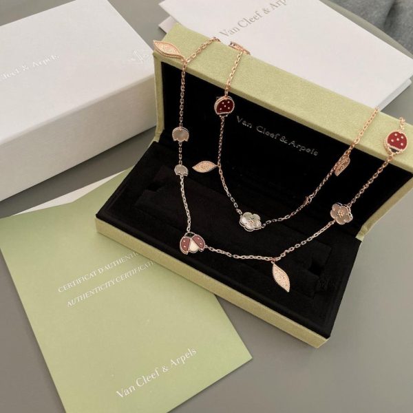 réplica,joyas,joyería,1:1,replica,fake,lujo,barato [Versión superior] Pulsera de cinco flores con láser dorado de Van Cleef & Arpels vca