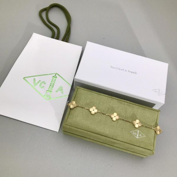 réplica,joyas,joyería,1:1,replica,fake,lujo,barato [Edición superior] Van Cleef & Arpels VCA láser dorado de cinco tonos
