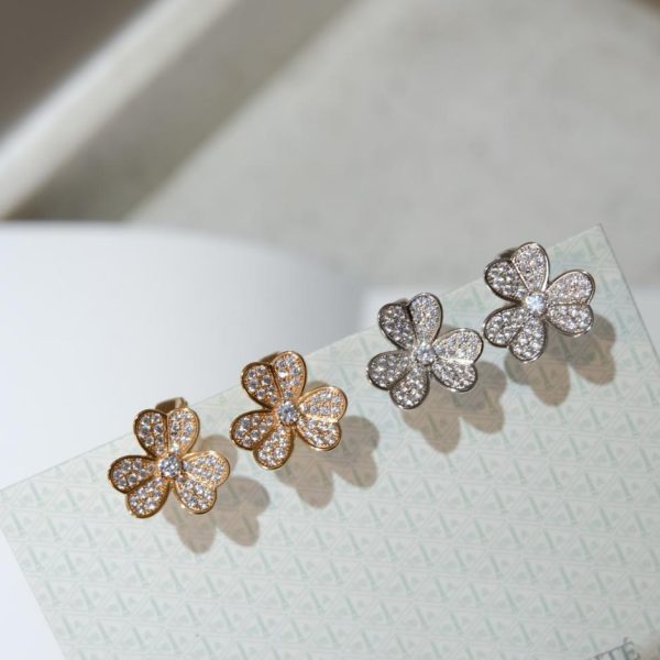 réplica,joyas,joyería,1:1,replica,fake,lujo,barato [Versión Premium] Van Cleef & Arpels Clover Ear Pats