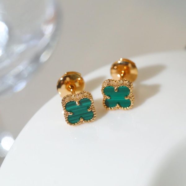 réplica,joyas,joyería,1:1,replica,fake,lujo,barato [Versión superior] Minipendientes con trébol de cuatro hojas de Van Cleef & Arpels