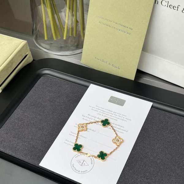 réplica,joyas,joyería,1:1,replica,fake,lujo,barato [Versión superior] Pulsera de cinco flores de cornalina de Van Cleef & Arpelsvca
