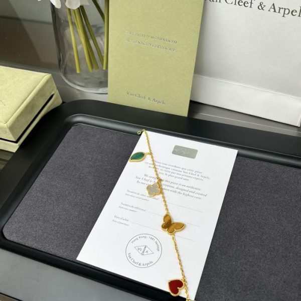 réplica,joyas,joyería,1:1,replica,fake,lujo,barato [Versión superior] Collar clásico de diamantes con trébol de cuatro hojas y una sola flor de Van Cleef & Arpels