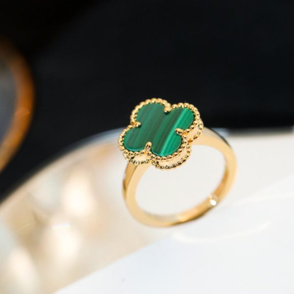 réplica,joyas,joyería,1:1,replica,fake,lujo,barato [Versión superior] Anillo de trébol de cuatro hojas de Van Cleef & Arpels
