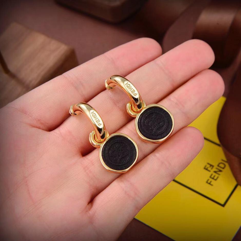 réplica,joyas,joyería,1:1,replica,fake,lujo,barato pendientes con logo FENDI