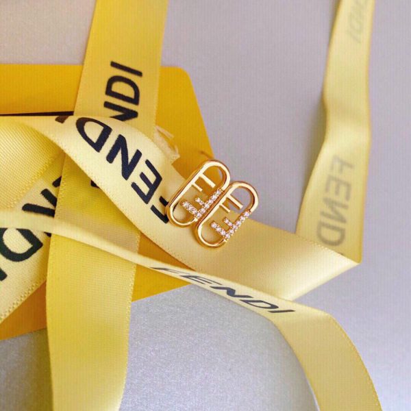 réplica,joyas,joyería,1:1,replica,fake,lujo,barato Letras Fendi brillantes