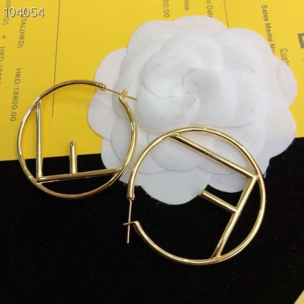 réplica,joyas,joyería,1:1,replica,fake,lujo,barato pendientes con logo FENDI