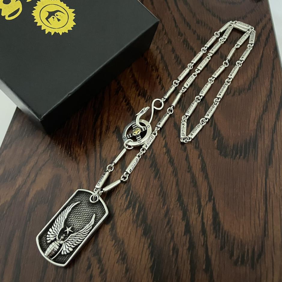 réplica,joyas,joyería,1:1,replica,fake,lujo,barato [Versión superior] Collar con letras de bambú con colgante de Águila en vuelo Takahashi Goro de goro