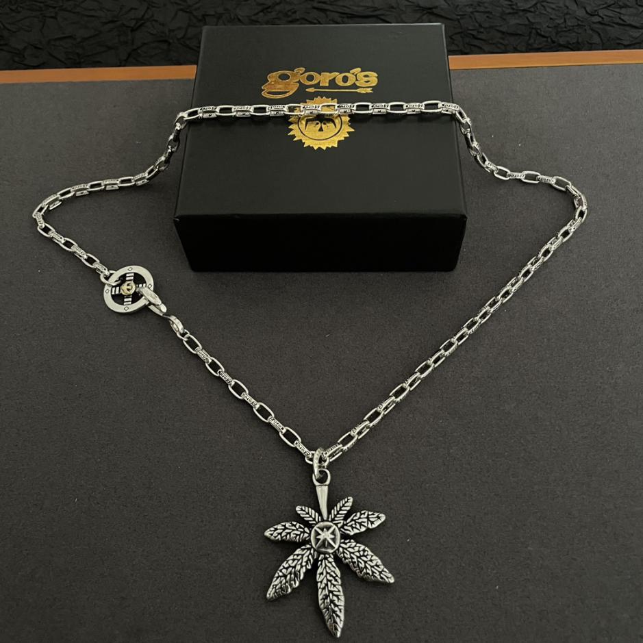 réplica,joyas,joyería,1:1,replica,fake,lujo,barato [Versión superior] colgante de árbol de coco Goro Takahashi de goro, collar clásico con letras de bambú Takahashi