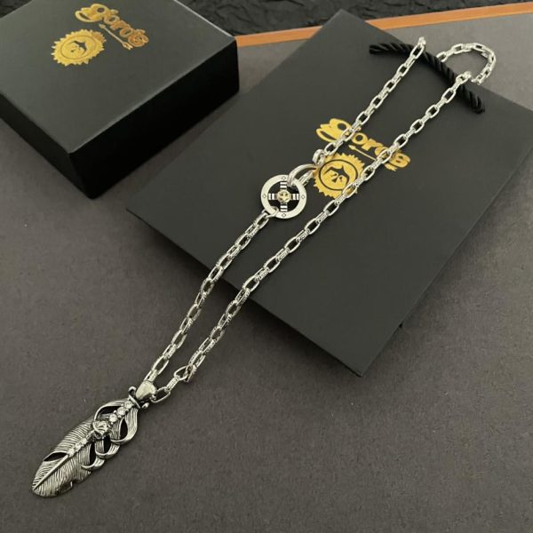 réplica,joyas,joyería,1:1,replica,fake,lujo,barato [Versión superior] colgante de hoja de Goro Takahashi de goro, collar de letras clásico Takahashi