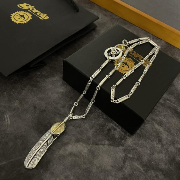 réplica,joyas,joyería,1:1,replica,fake,lujo,barato [Versión superior] colgante de pluma de ángel Goro Takahashi de goro, collar con letras clásicas Takahashi