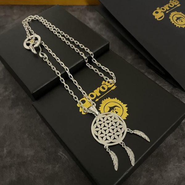 réplica,joyas,joyería,1:1,replica,fake,lujo,barato [Versión superior] Collar clásico Takahashi con colgante de pluma Goro Takahashi de goro