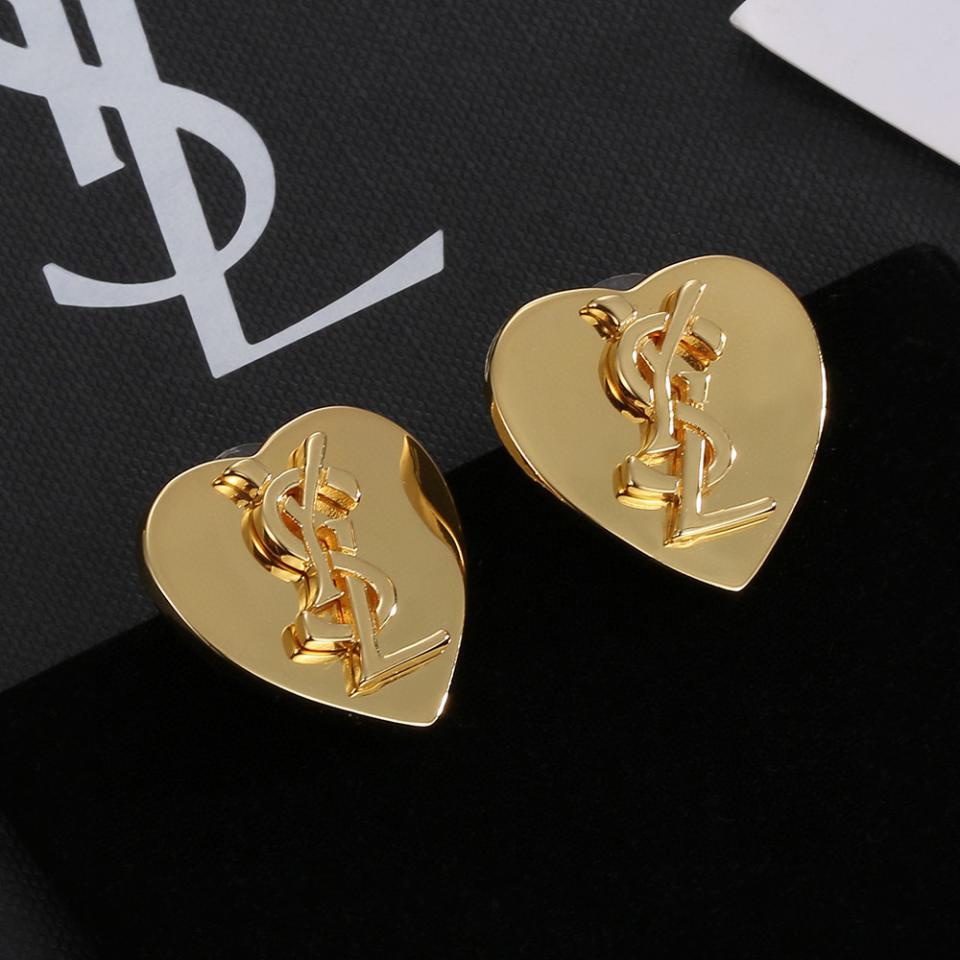réplica,joyas,joyería,1:1,replica,fake,lujo,barato Pendientes YSL Corazón Melocotón