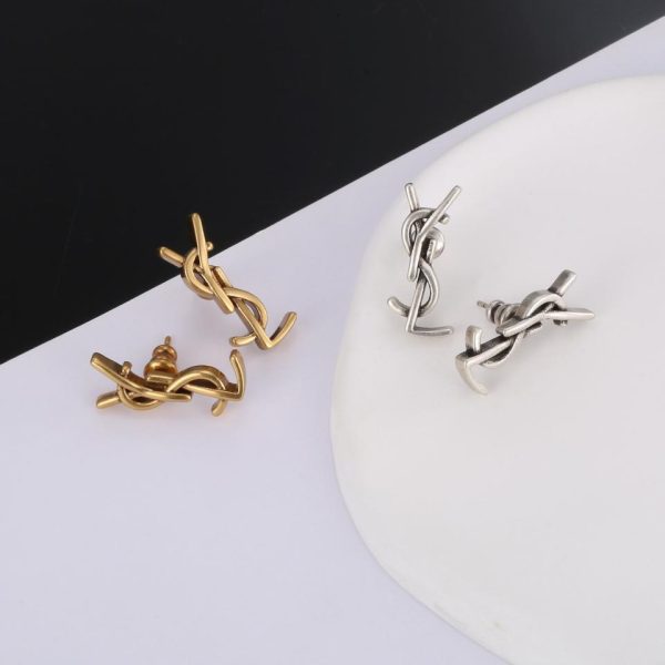 réplica,joyas,joyería,1:1,replica,fake,lujo,barato Pendientes YSL Corazón Melocotón