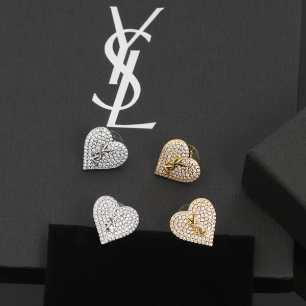 réplica,joyas,joyería,1:1,replica,fake,lujo,barato Pendientes YSL Corazón Melocotón