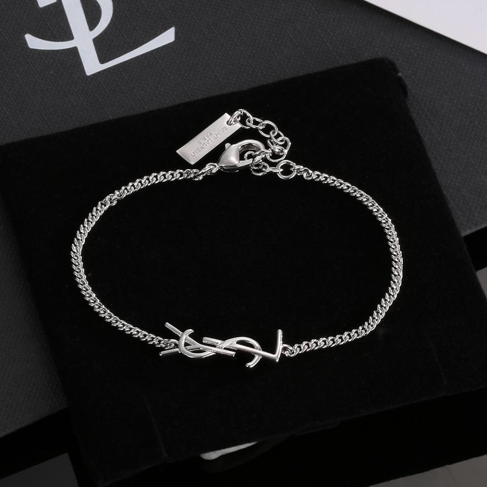 réplica,joyas,joyería,1:1,replica,fake,lujo,barato réplica,joyas,joyería,1:1,replica,fake,lujo,barato Pulsera YSL con colgante de letra
