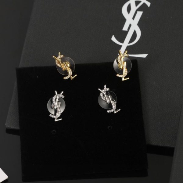 réplica,joyas,joyería,1:1,replica,fake,lujo,barato YSL oro y plata/pendientes