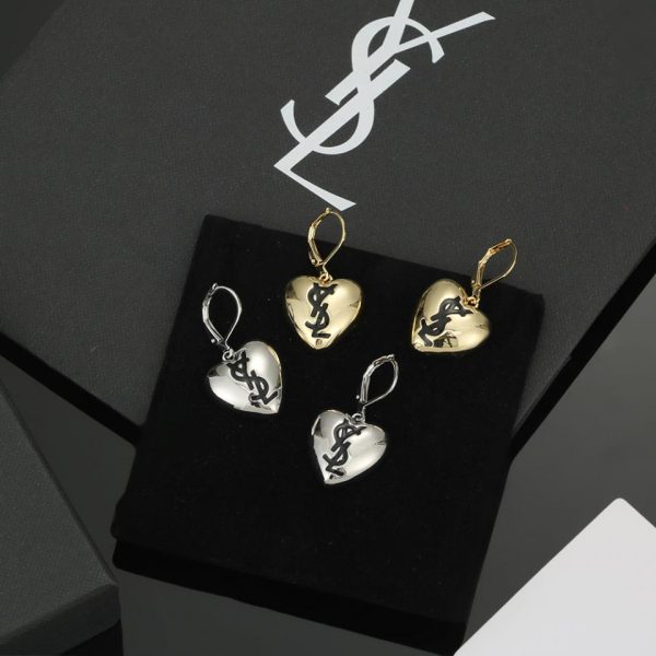 réplica,joyas,joyería,1:1,replica,fake,lujo,barato Pendientes YSL Corazón Melocotón