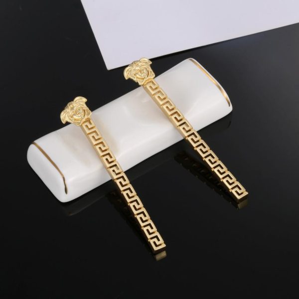 réplica,joyas,joyería,1:1,replica,fake,lujo,barato Pendientes Versace de oro