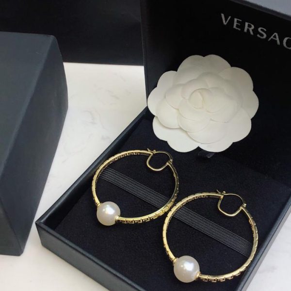réplica,joyas,joyería,1:1,replica,fake,lujo,barato Pendientes Versace metalizados