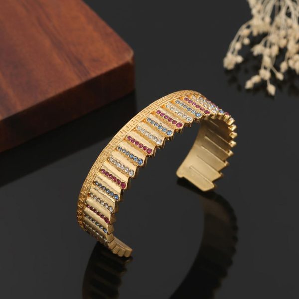 réplica,joyas,joyería,1:1,replica,fake,lujo,barato Versace pulsera con relieve de rostro