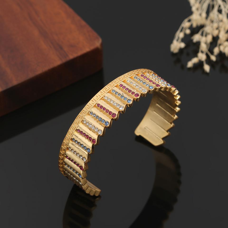 réplica,joyas,joyería,1:1,replica,fake,lujo,barato Versace pulsera con relieve de rostro