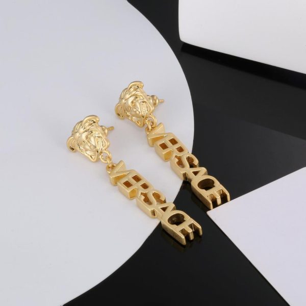 réplica,joyas,joyería,1:1,replica,fake,lujo,barato Pendientes Versace de oro