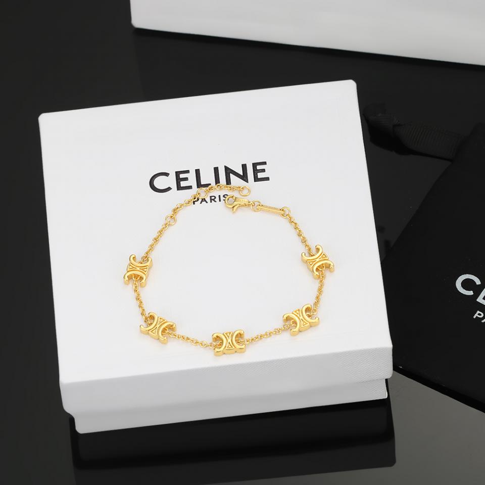 réplica,joyas,joyería,1:1,replica,fake,lujo,barato pulsera celine nueva