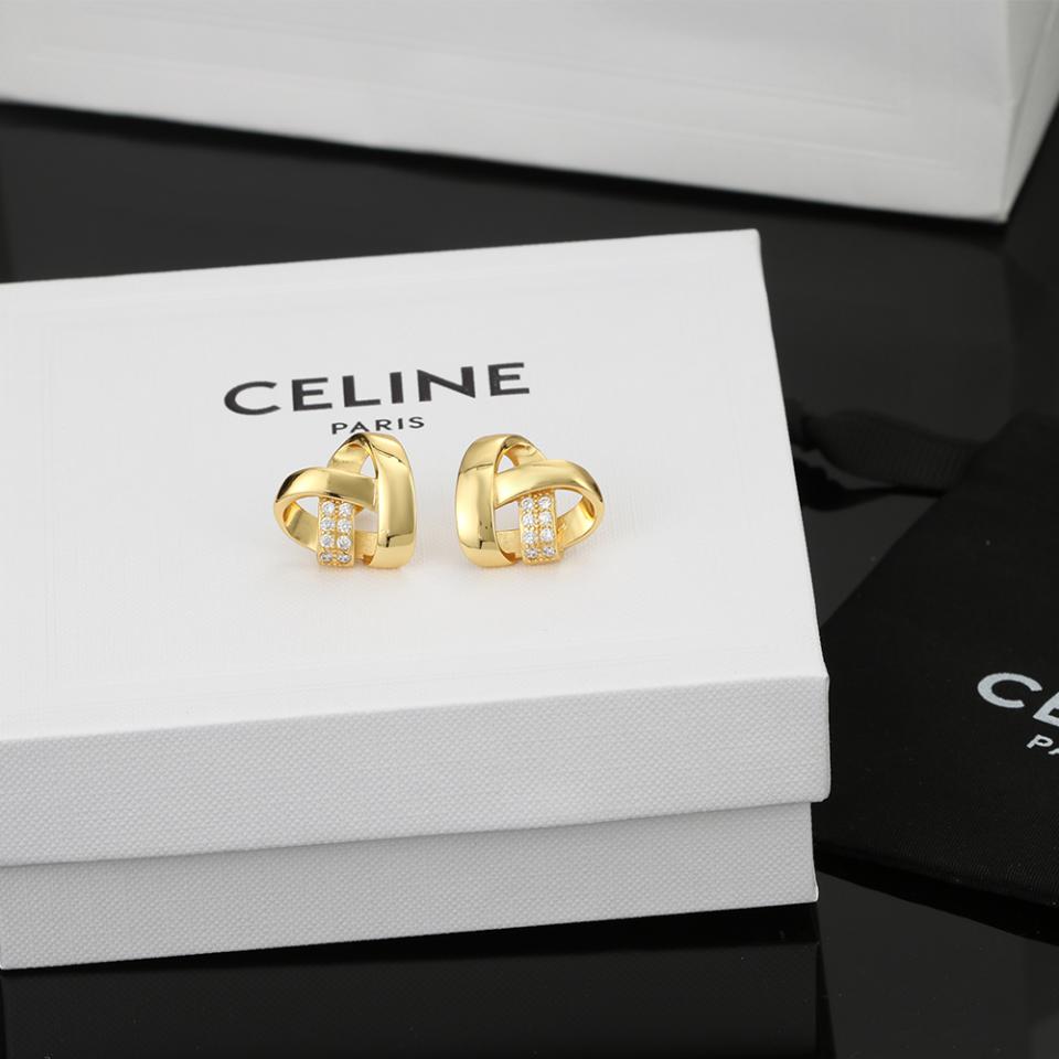 réplica,joyas,joyería,1:1,replica,fake,lujo,barato Celine nuevos pendientes en forma de corazón
