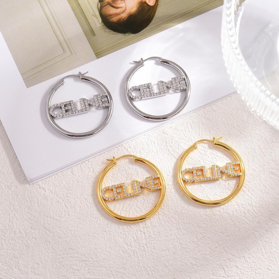 réplica,joyas,joyería,1:1,replica,fake,lujo,barato Pendientes nuevos Celine