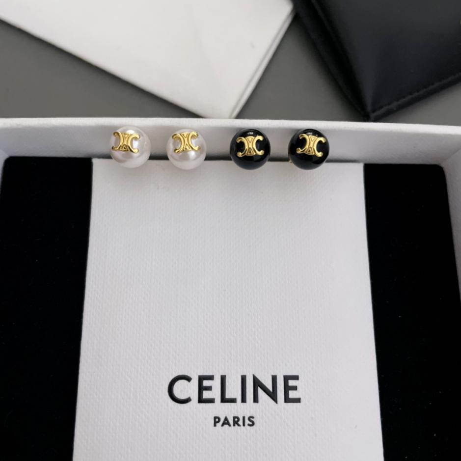 réplica,joyas,joyería,1:1,replica,fake,lujo,barato réplica,joyas,joyería,1:1,replica,fake,lujo,barato Pendientes Celine con una sola cuenta Arco de Triunfo