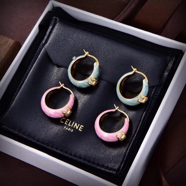 réplica,joyas,joyería,1:1,replica,fake,lujo,barato Pendientes nuevos con gotas de aceite de Celine