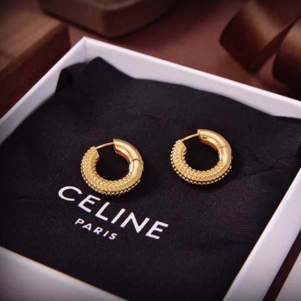 réplica,joyas,joyería,1:1,replica,fake,lujo,barato Pendientes Celine nuevos de oro