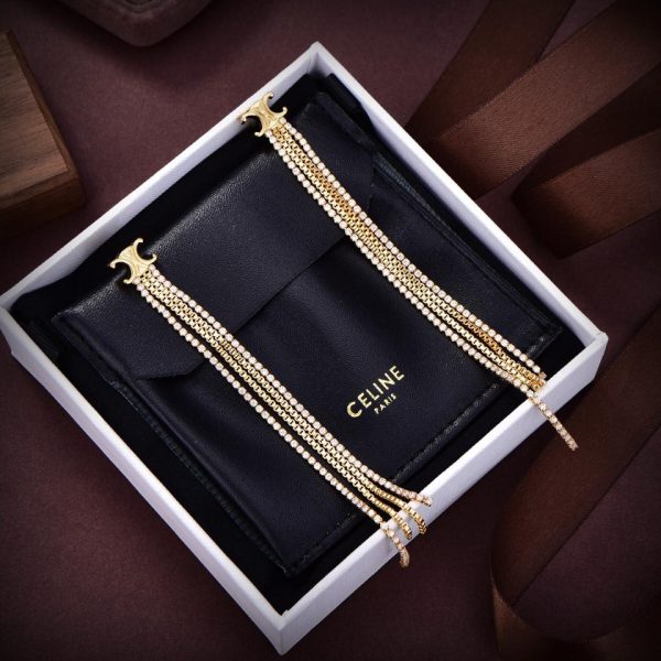 réplica,joyas,joyería,1:1,replica,fake,lujo,barato Pendientes nuevos Celine