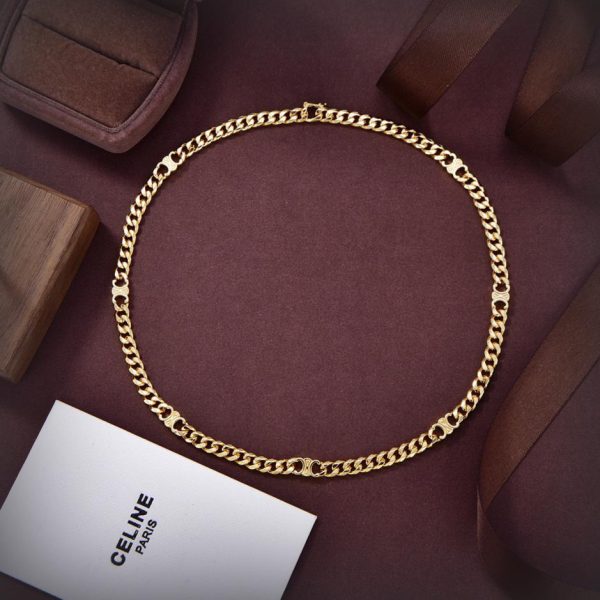 réplica,joyas,joyería,1:1,replica,fake,lujo,barato Celine Arco de Triunfo nuevo collar