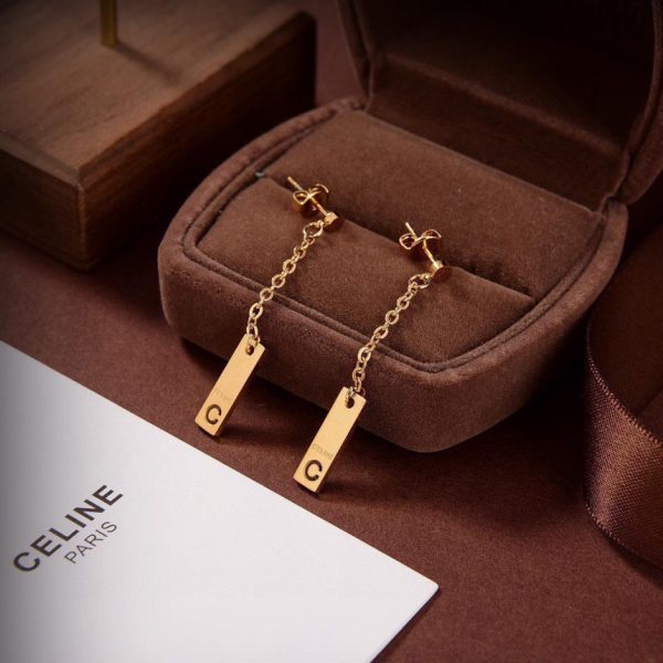 réplica,joyas,joyería,1:1,replica,fake,lujo,barato Pendientes Celine art nouveau
