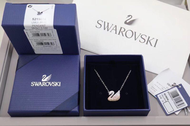 réplica,joyas,joyería,1:1,replica,fake,lujo,barato Collar de cisne graduado de Swarovski